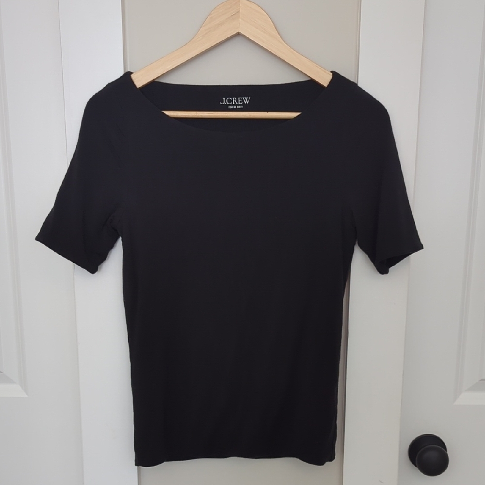 J. Crew Women's Classic Black Short Sleeve Tee